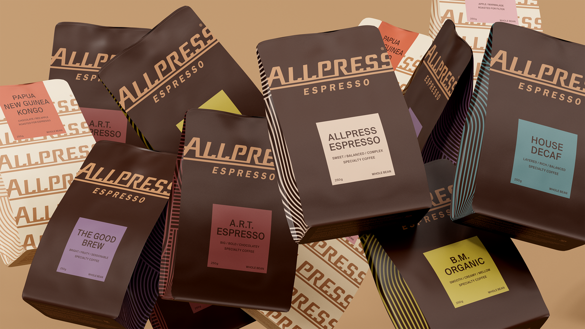 Allpress Espresso Packaging CGI key visual