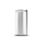 200ml 7oz slim can mockup template – silver brushed finish, blank label area | Photoshop PSB | SIDEPEACE
