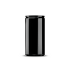 250ml 8oz sleek can mockup template – black chrome finish, blank label area | Photoshop PSB | SIDEPEACE