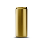 250ml 8oz slim can mockup template – gold brushed finish, blank label area | Photoshop PSB | SIDEPEACE