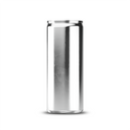 250ml 8oz slim can mockup template – silver chrome finish, blank label area | Photoshop PSB | SIDEPEACE