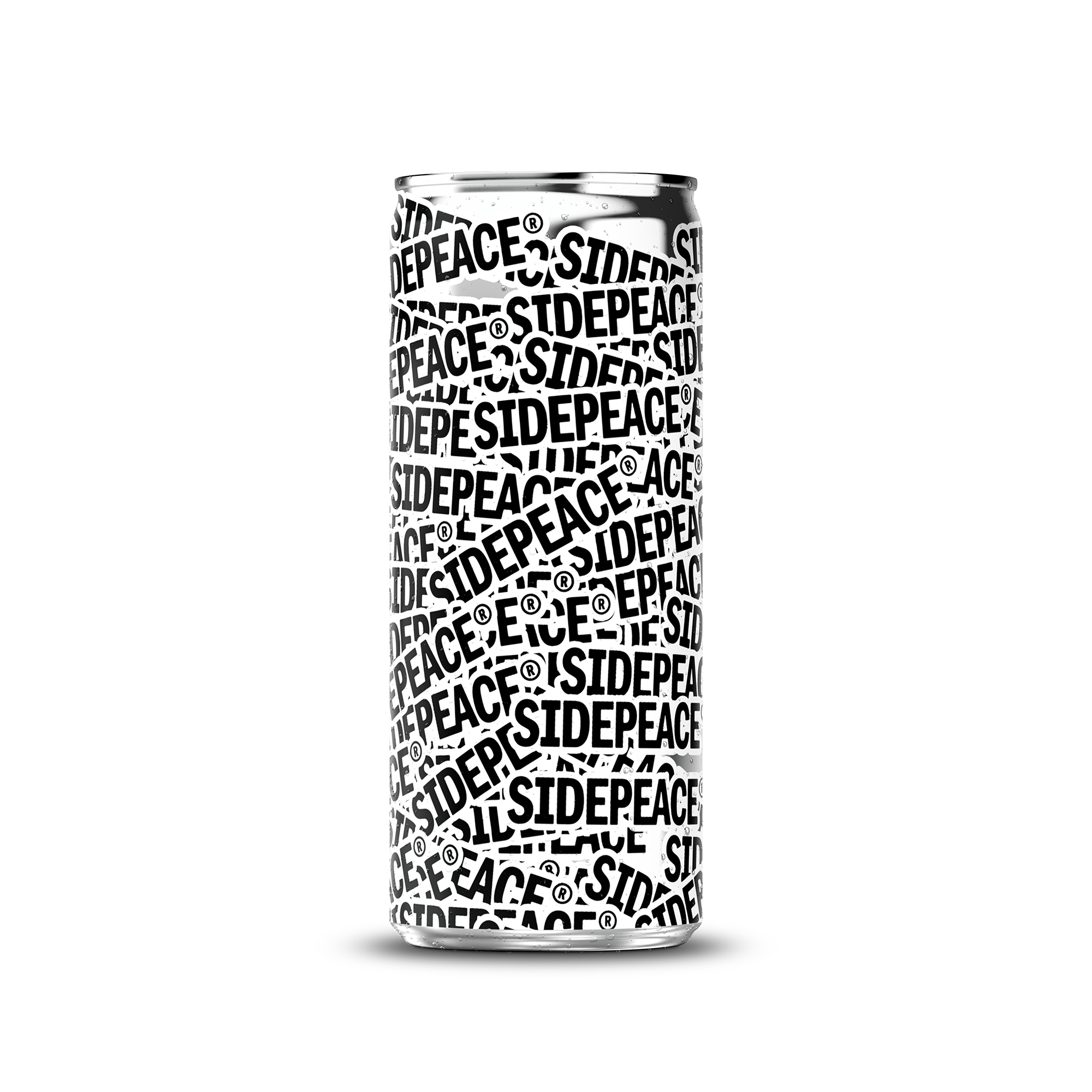 250ml 8oz slim can mockup template with artwork applied and condensation effect – Photoshop PSB | SIDEPEACE