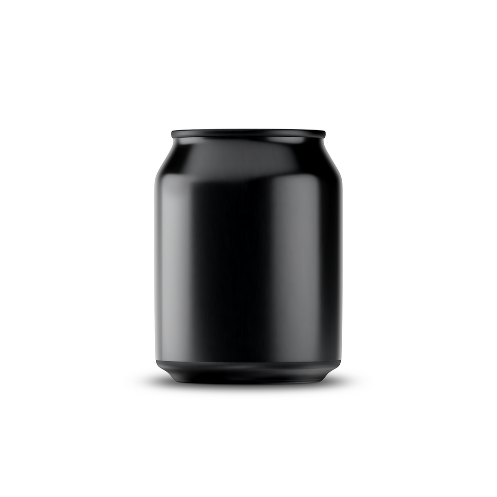 250ml classic can mockup template – gold brushed finish, blank label area | Photoshop PSB | SIDEPEACE