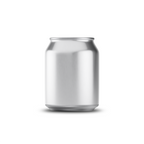 250ml classic can mockup template – silver brushed finish, blank label area | Photoshop PSB | SIDEPEACE
