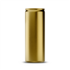 275ml 9oz slim can mockup template – gold brushed finish, blank label area | Photoshop PSB | SIDEPEACE