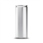 275ml 9oz slim can mockup template – silver brushed finish, blank label area | Photoshop PSB | SIDEPEACE
