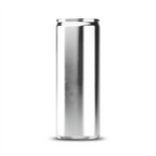 275ml 9oz slim can mockup template – silver chrome finish, blank label area | Photoshop PSB | SIDEPEACE