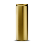 300ml 10oz slim can mockup template – gold brushed finish, blank label area | Photoshop PSB | SIDEPEACE