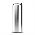 300ml 10oz slim can mockup template – silver chrome finish, blank label area | Photoshop PSB | SIDEPEACE