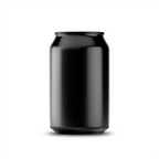 330ml 11oz classic can mockup template – black brushed finish, blank label area | Photoshop PSB | SIDEPEACE