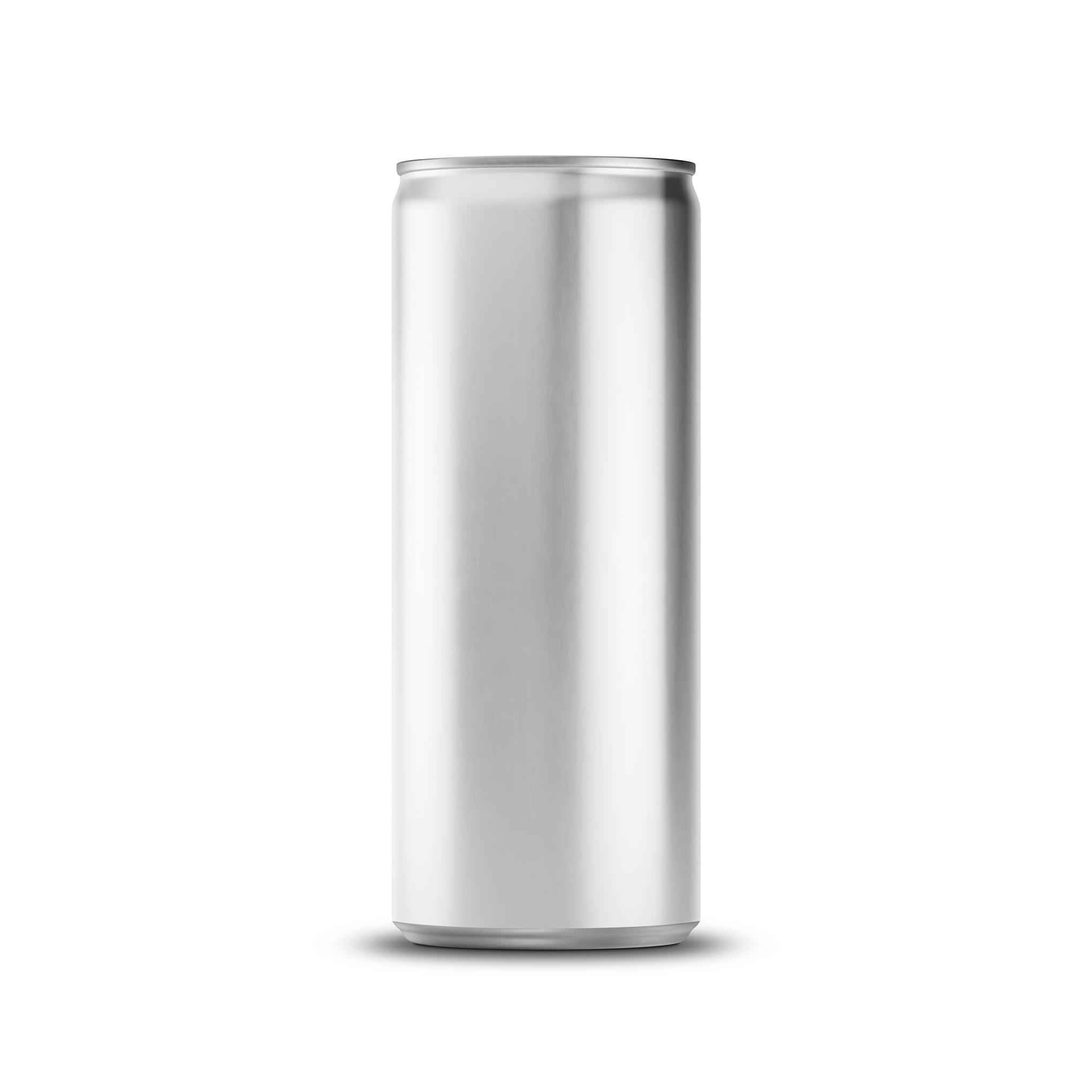 330ml 11oz sleek can mockup template – silver brushed finish, blank label area | Photoshop PSB | SIDEPEACE
