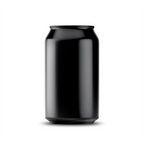 355ml 12oz classic can mockup template – black brushed finish, blank label area | Photoshop PSB | SIDEPEACE