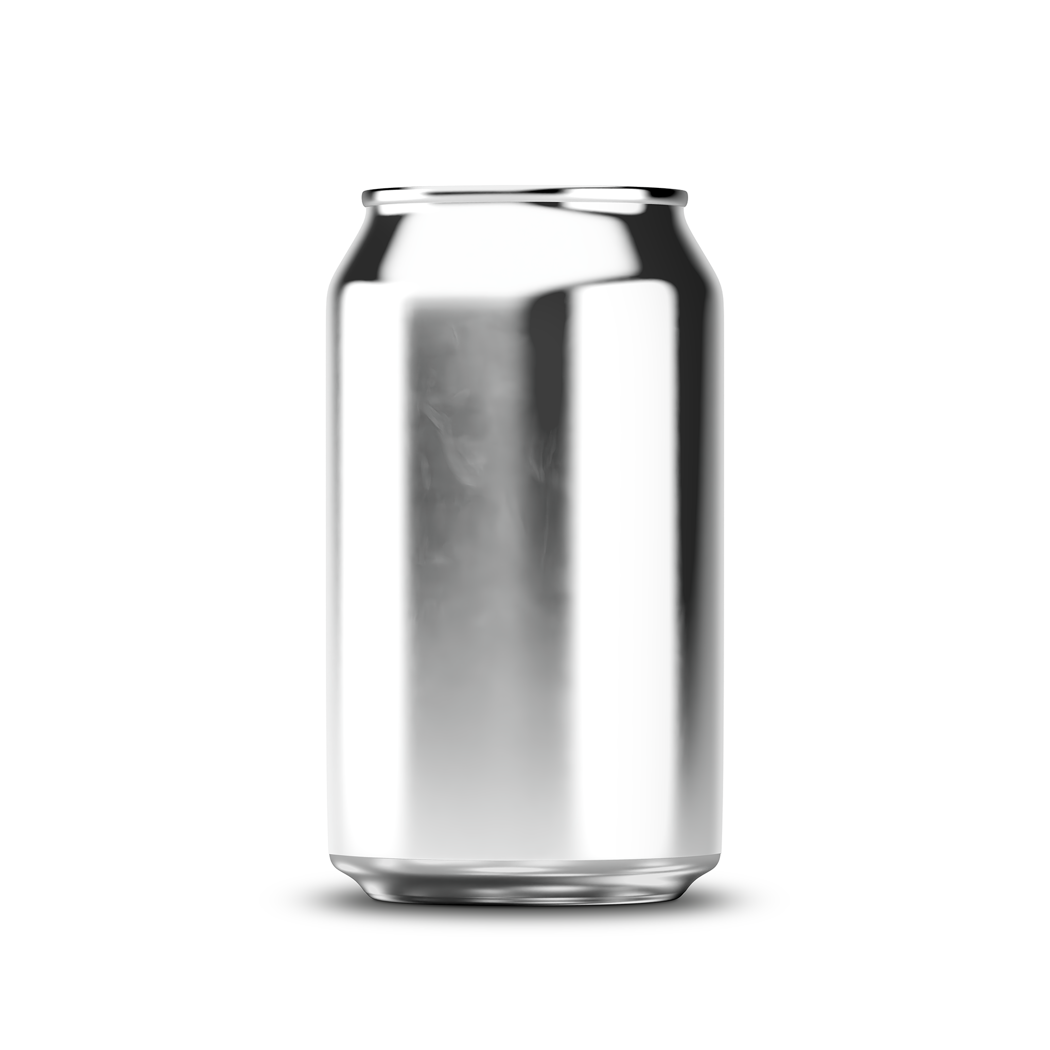 355ml 12oz classic can mockup template – black brushed finish, blank label area | Photoshop PSB | SIDEPEACE