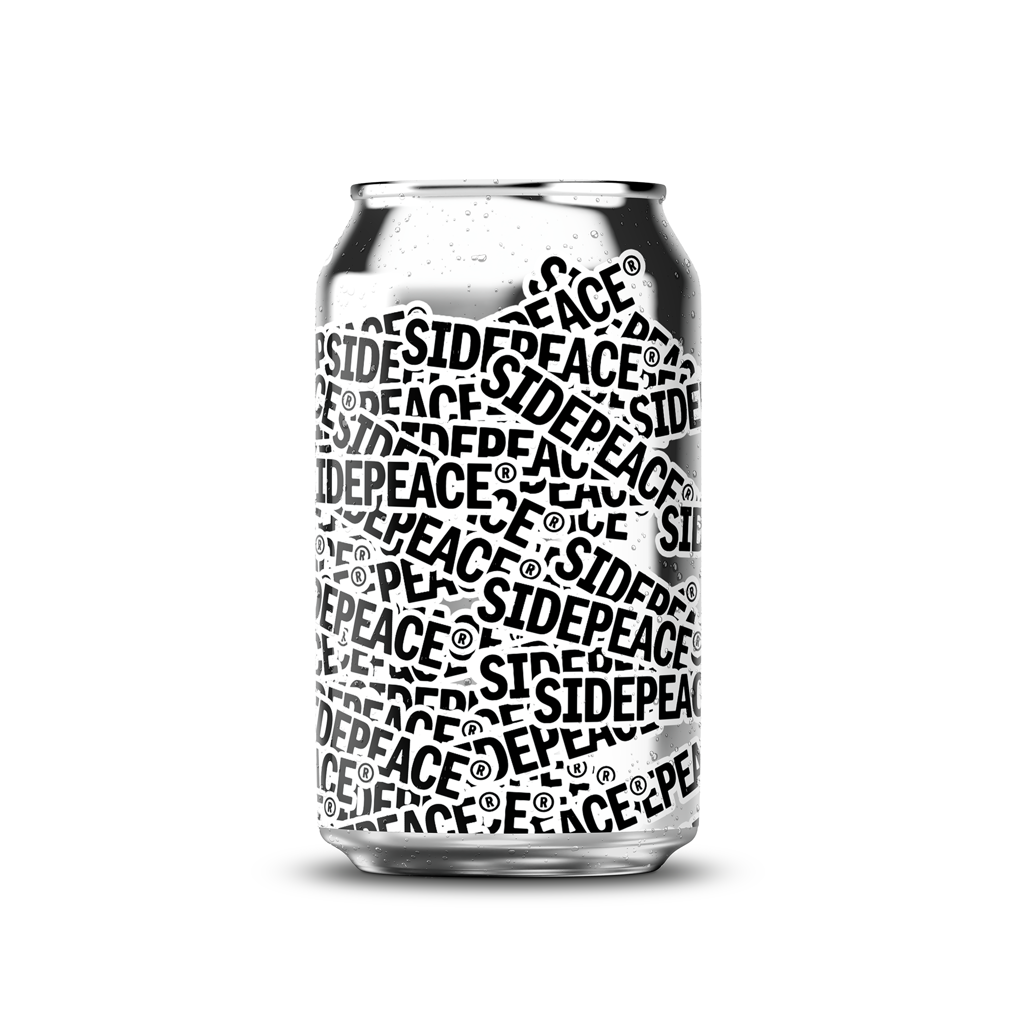355ml 12oz classic can mockup template with artwork applied and condensation effect – Photoshop PSB | SIDEPEACE