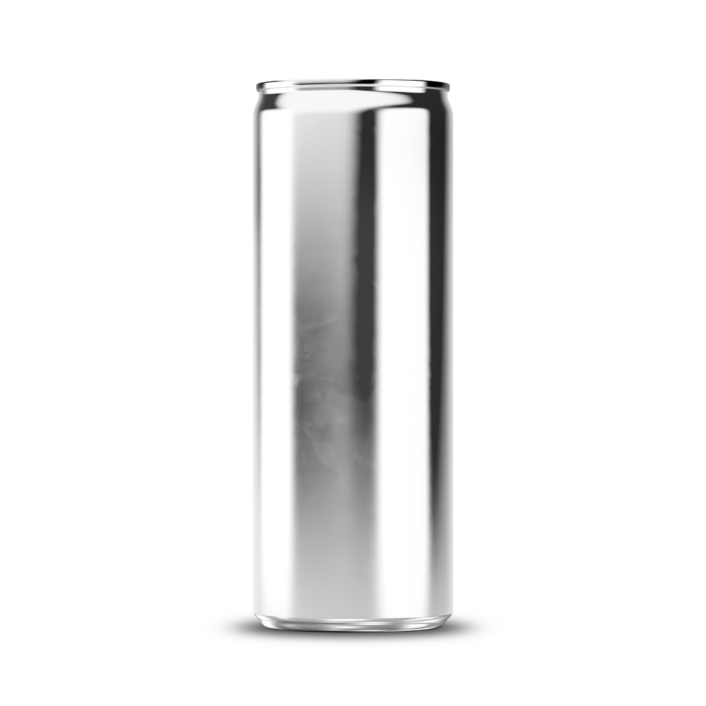 355ml 12oz sleek can mockup template – silver chrome finish, blank label area | Photoshop PSB | SIDEPEACE