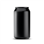 375ml classic can mockup template – black brushed finish, blank label area | Photoshop PSB | SIDEPEACE