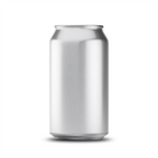 375ml classic can mockup template – silver brushed finish, blank label area | Photoshop PSB | SIDEPEACE