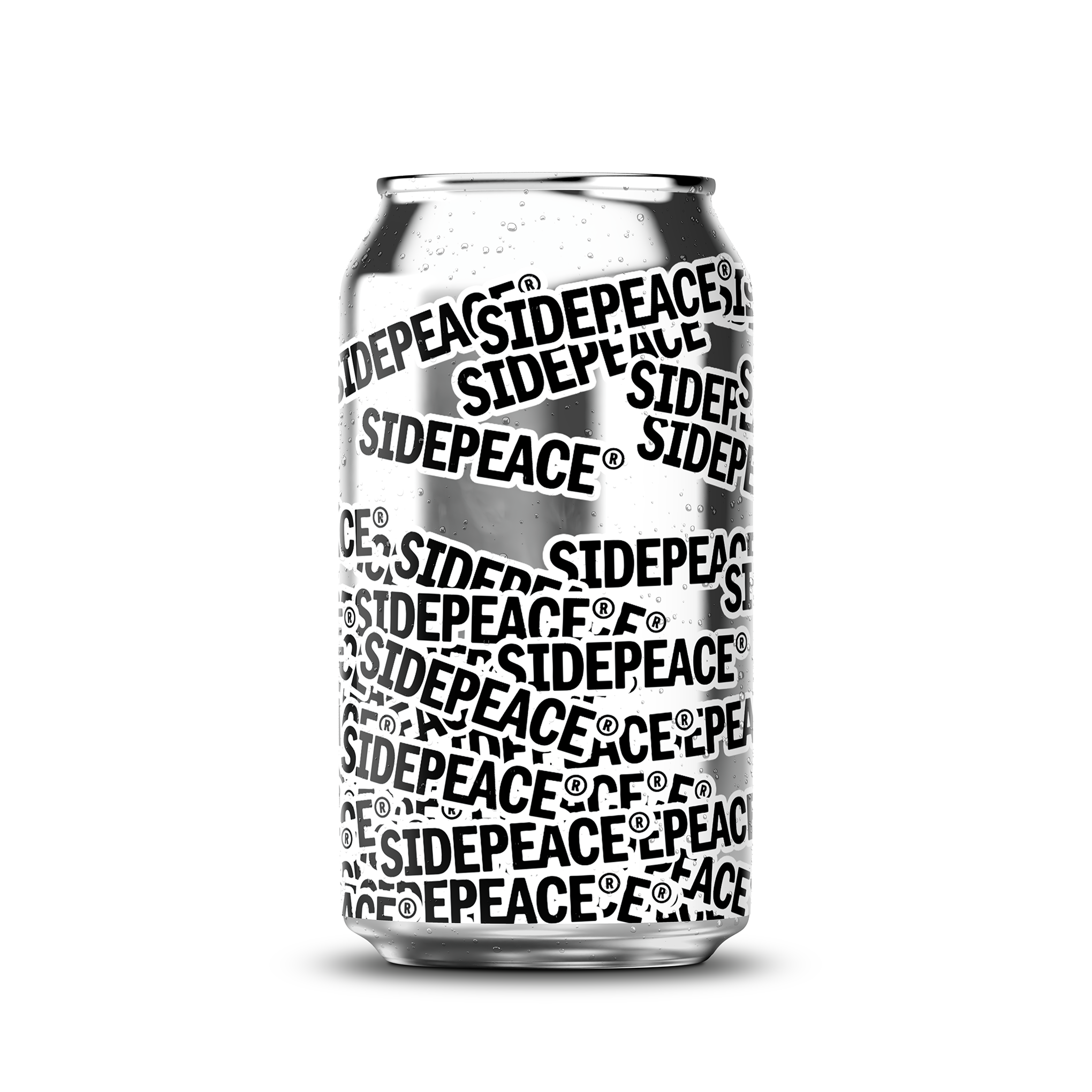 375ml classic can mockup template with artwork applied and condensation effect – Photoshop PSB | SIDEPEACE