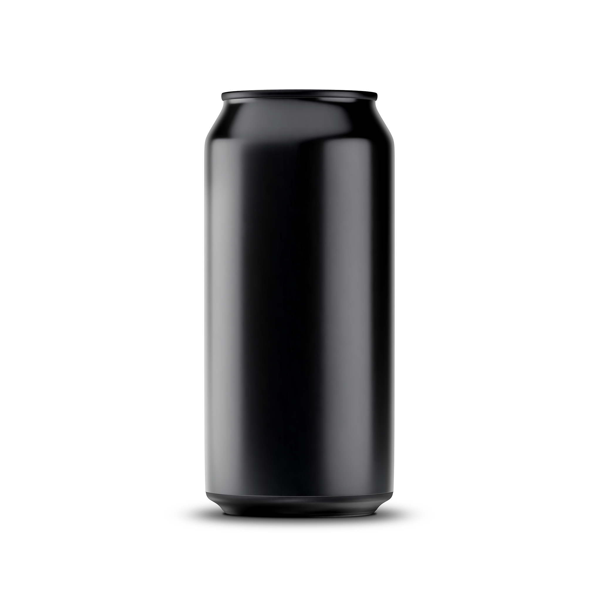440ml 15oz classic can mockup template – black brushed finish, blank label area | Photoshop PSB | SIDEPEACE