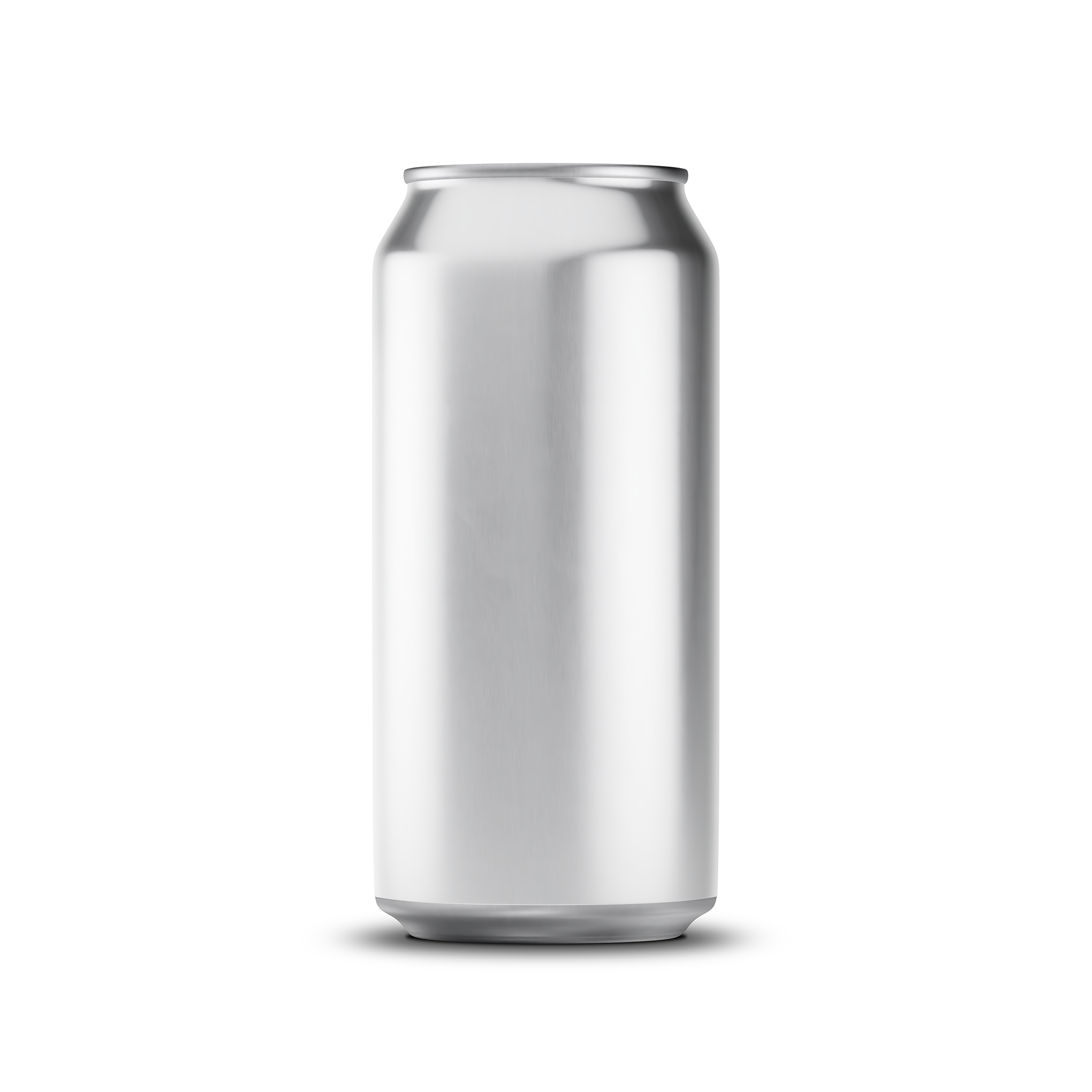 440ml 15oz classic can mockup template – silver brushed finish, blank label area | Photoshop PSB | SIDEPEACE