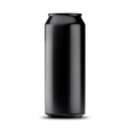 500ml 16oz tallboy can mockup template – black brushed finish, blank label area | Photoshop PSB | SIDEPEACE