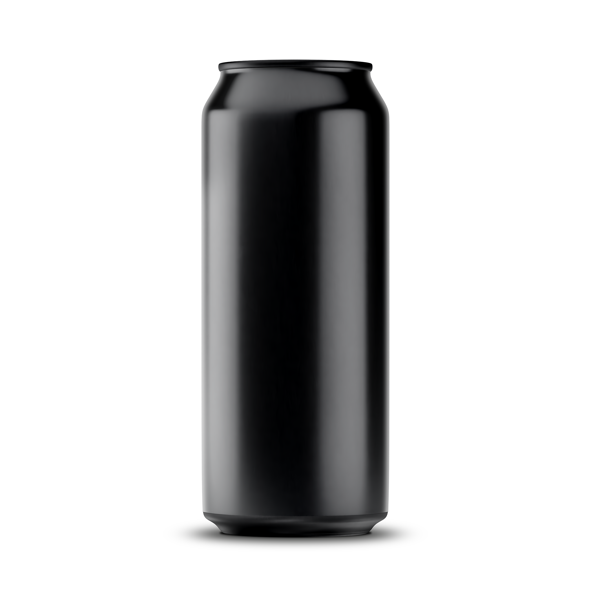 500ml 16oz tallboy can mockup template – black brushed finish, blank label area | Photoshop PSB | SIDEPEACE