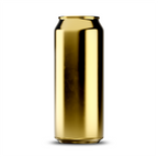 500ml 16oz tallboy can mockup template – gold chrome finish, blank label area | Photoshop PSB | SIDEPEACE