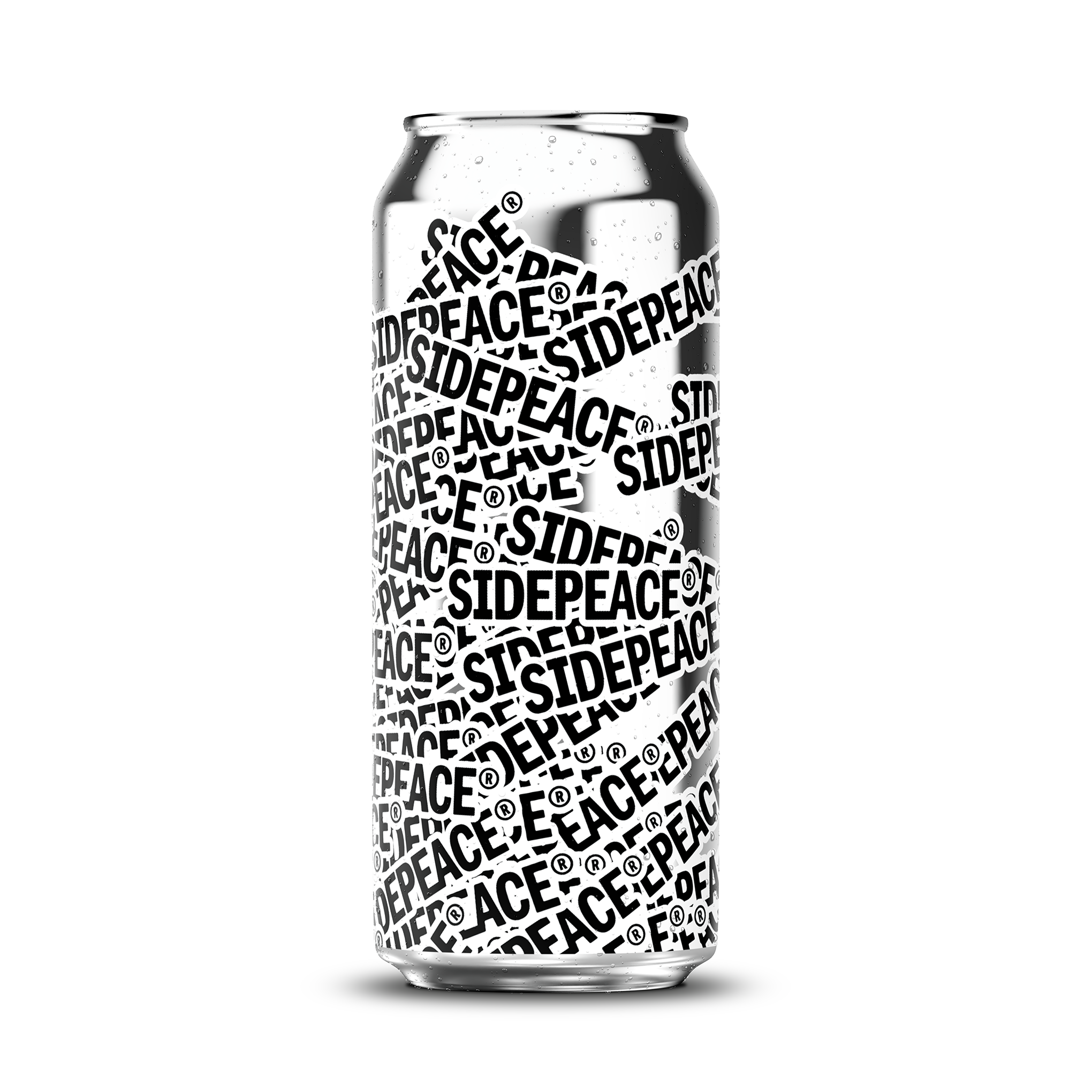 500ml 16oz tallboy can mockup template with artwork applied and condensation effect – Photoshop PSB | SIDEPEACE