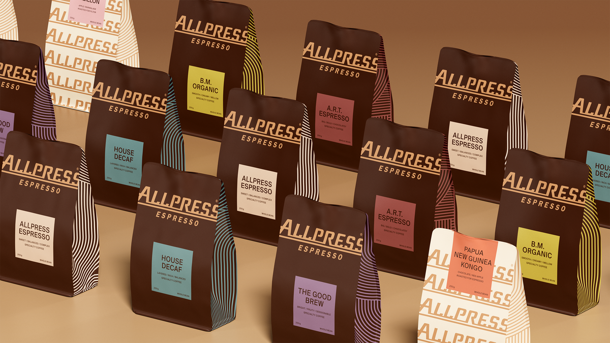 Allpress Espresso Packaging CGI key visual