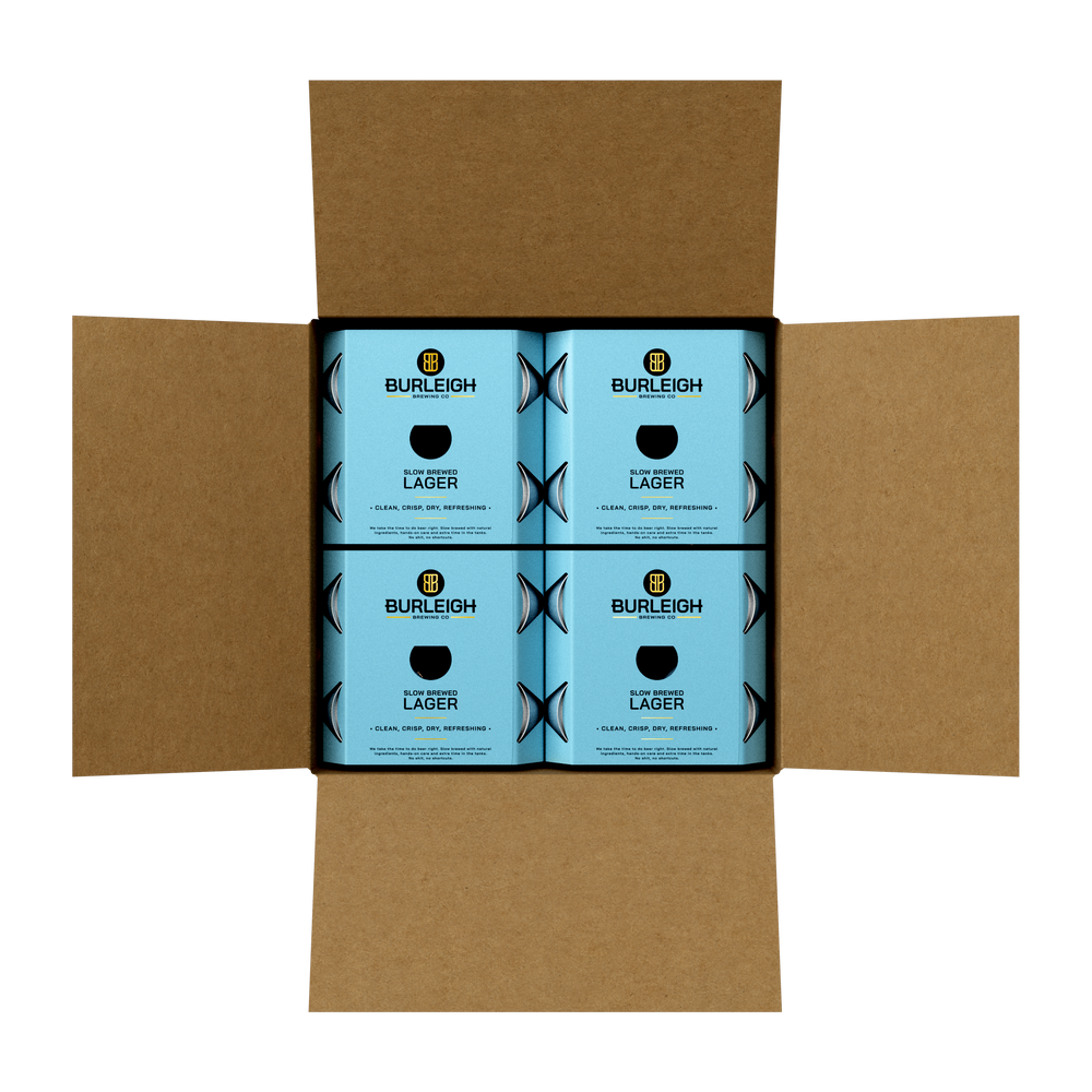 Burleigh Brewing CGI Product Library Can cartons